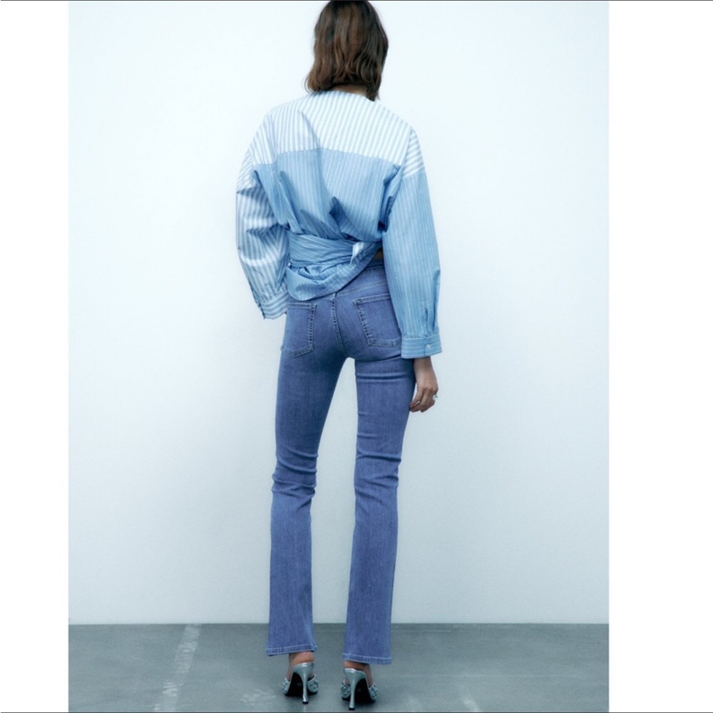 NWT Zara Poplin Wrap Shirt - Picture 4 of 14